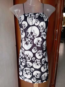 Skull Print Mini Dress