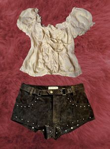 Ruched Puff Sleeve Blouse
