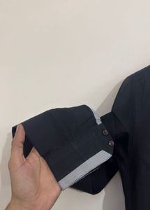 J. Bass Black Button-Up Shirt