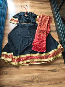 Elegant Red and Black chaniya Choli Set