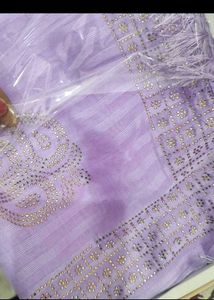 Silver Coin Lilac Embellished Saree combo of 2