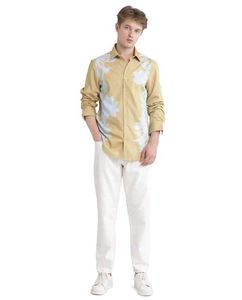 Rare Rabbit Mustard Abstract Print Shirt