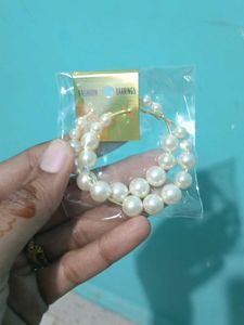 Fashion Pearl Hoop Earrings
