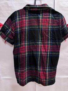Boohoo Plaid Short Sleeve Shirt