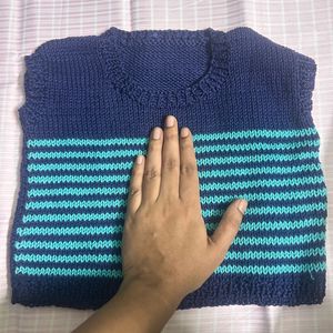 Striped Handmade Knit Sweater for Under 2 Years Ol