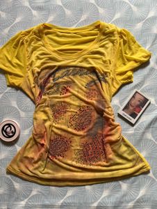 Yellow Embellished T-Shirt