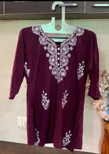 Elegant White &amp; Gold Kurta Set