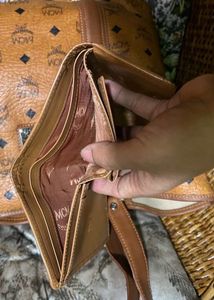 Authentic MCM Visetos Trifold Wallet