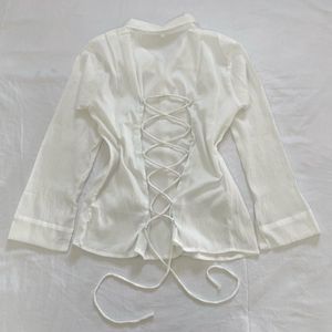 Y2K corset style shirt