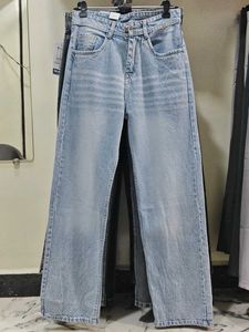 Light Wash whisker baggy Jeans