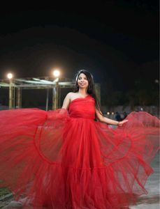Stunning Red Tulle Gown