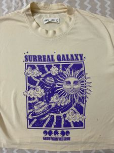 Graphic Print Cream T-Shirt