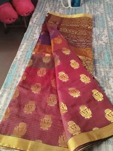Elegant Red &amp; Gold Saree