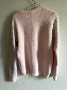 Cozy Pink Ribbed Knit Sweater