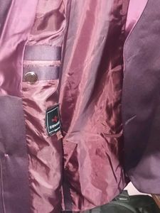 Men's Burgundy Shawl Collar Blazer