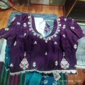 Exquisite Purple Embroidered Lehenga Choli