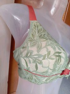 Green Lace Push Up Bra