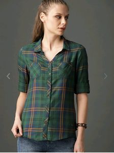 Roadster Green Plaid Button-Up Shirt