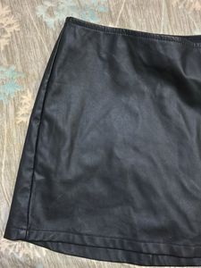 Faux Leather Mini Skirt