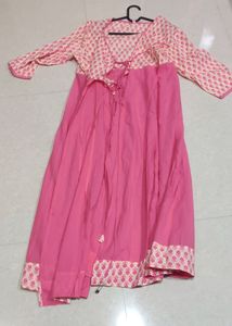 Pink Floral Print Dress