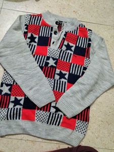 Men's Star Patchwork Knit Sweater