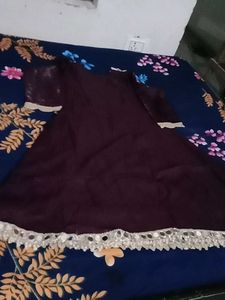 Elegant Maroon Kurta with Mirror Work
