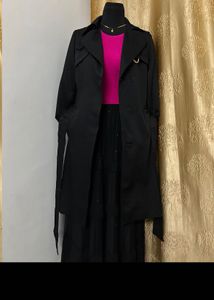 Elegant Black Trench Coat , PRICE ⬇️