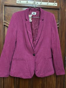 Magenta Single Button Blazer