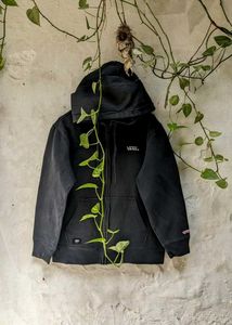 Black Vans Zip-Up Hoodie
