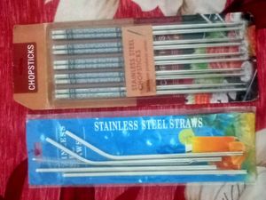 Stainless Steel Chopsticks And Straw Pipe