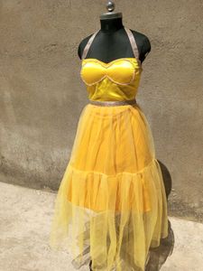 Stunning Yellow Gown with Embellishments