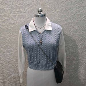 Shein Cute Cable Knit Sweater Vest