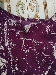 Purple Marble Print Dress