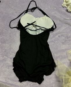 Stylish Black Ribbed Bikini 32-34