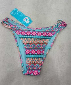 Vibrant Geometric Print Bikini Bottom
