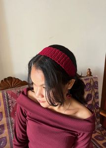 Red Knit Headband