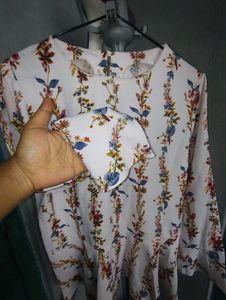 Peplum Ladies Tops Floral Print