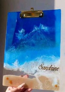 Ocean Resin Clipboard