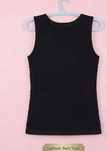 Sparkling Sequin Black Tank Top