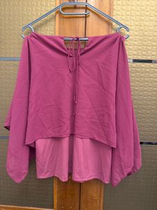 Sheer Purple Kazo top with inner lining
