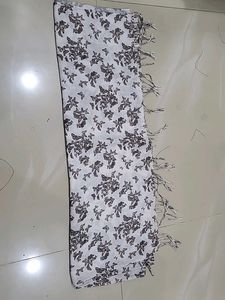 Butterfly Print Scarf with Tassels