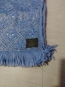 Sparkly Blue LV Monogram Scarf
