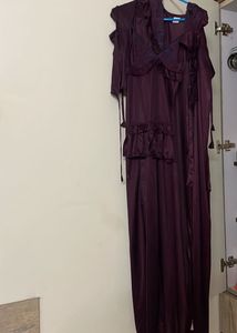 Elegant Nightgown & Robe Set 4 pieces