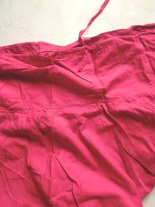 Rain &amp; Rainbow Red Pure Cotton Churidar Pants