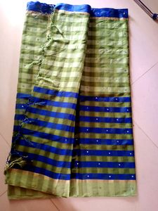 Saree With Embroidery Stitched Blouse