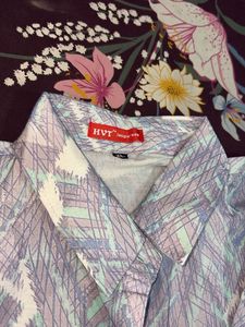 Blue Abstract Print Shirt