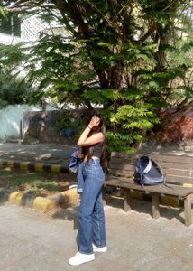 Vintage Wash Wide Leg Jeans
