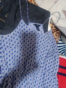 H&amp;M Blue Patterned dress
