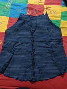 Two piece navy blue top