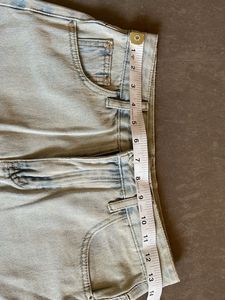 Distressed Denim Asymmetrical Skirt